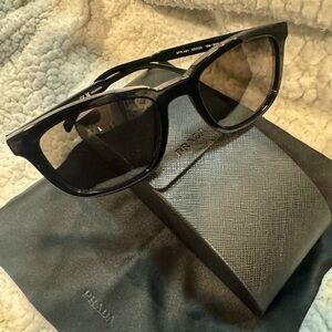 NEW Prada Glossy Black Designer Sunglasses